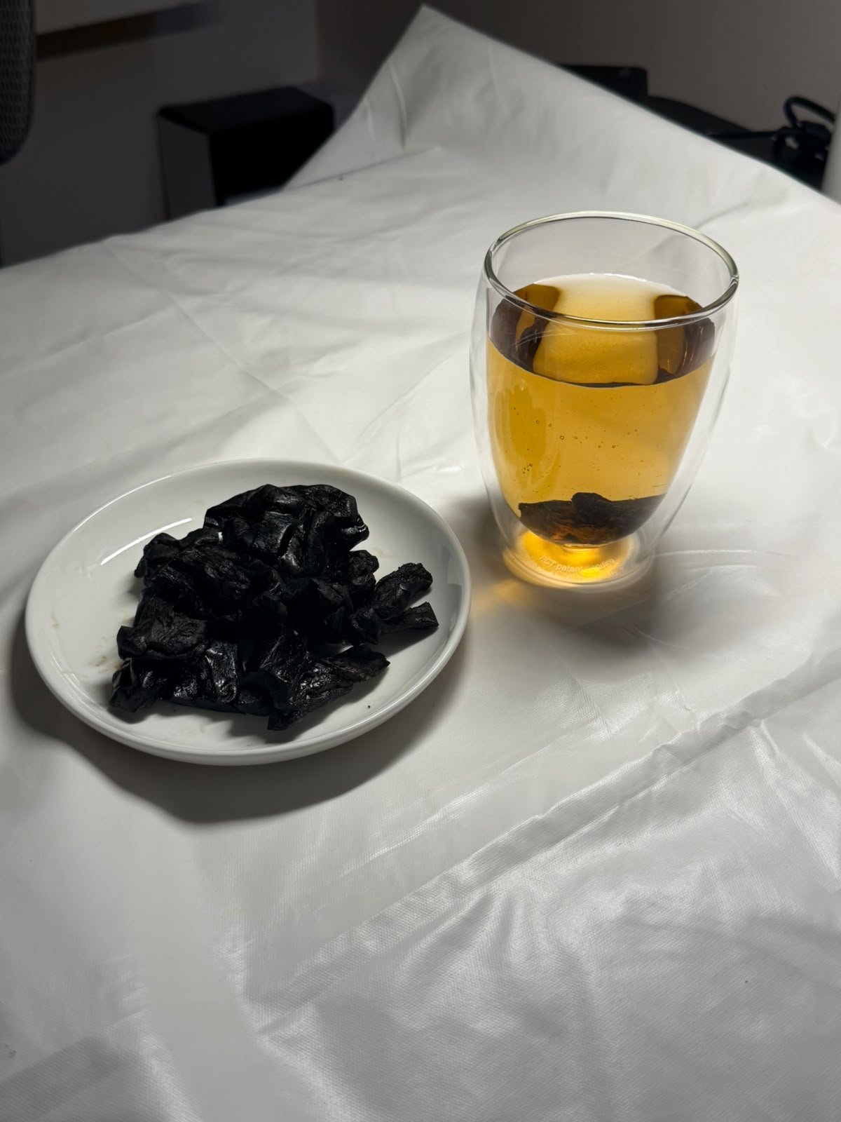 Warm glass of tea